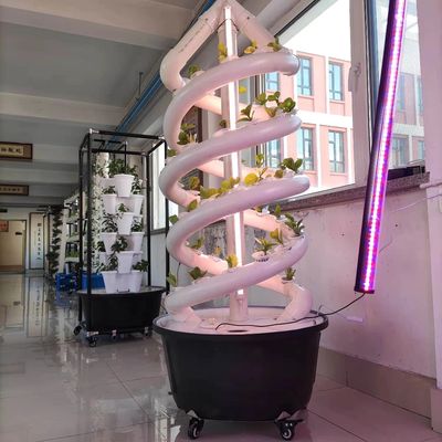 L'usine en spirale verticale de famille élèvent la culture végétale d'intérieur d'aérosol de tour hydroponique