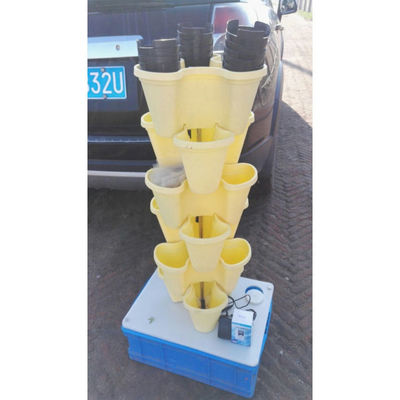 Plastique moderne empilant pot de fleurs verticales pour la culture de substrat