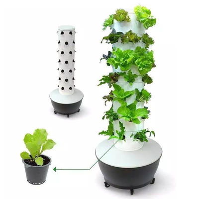 Système de culture hydroponique en gros Prix d'usine Tour avec lumière de croissance LED Système d'aéroponie de jardin