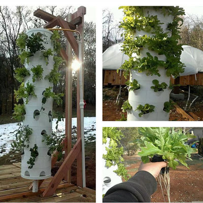 Serre hydroponique plante de jardin intérieur extérieur tour verticale en plastique système de culture tour pot