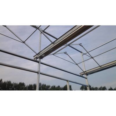 Agriculture Serre en verre à longue portée Serre hydroponique Blanc