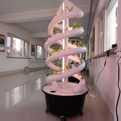 Système de culture hydroponique verticale en jardin intérieur à double hélice