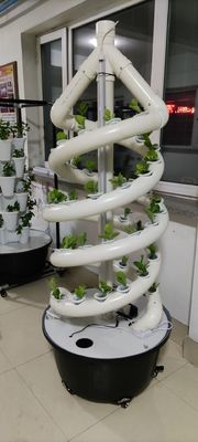 Système de culture hydroponique verticale en jardin intérieur à double hélice