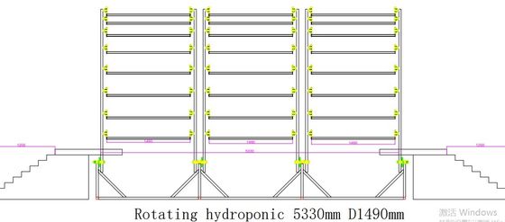 Équipement hydroponique à roulement et hydroponique rotatif pour la culture des légumes